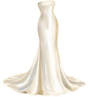 Vestido de novia marfil con cola satinada acuarela